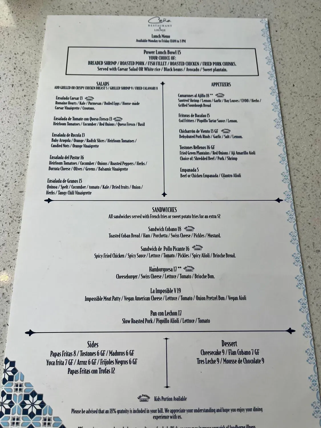 Menu 4