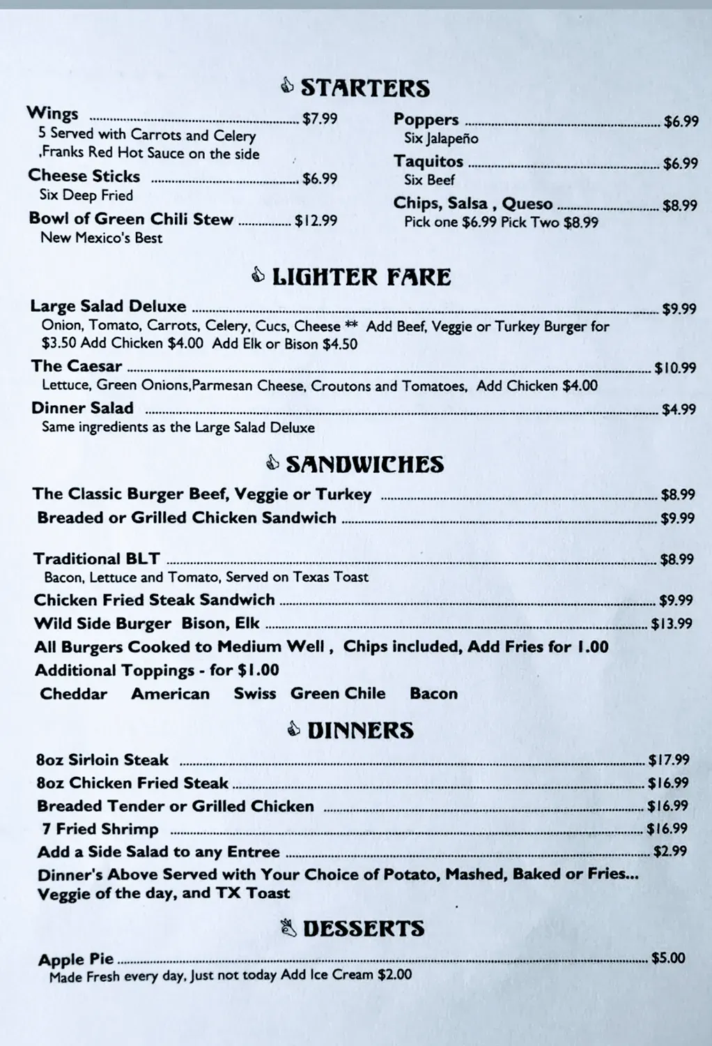 Menu 1