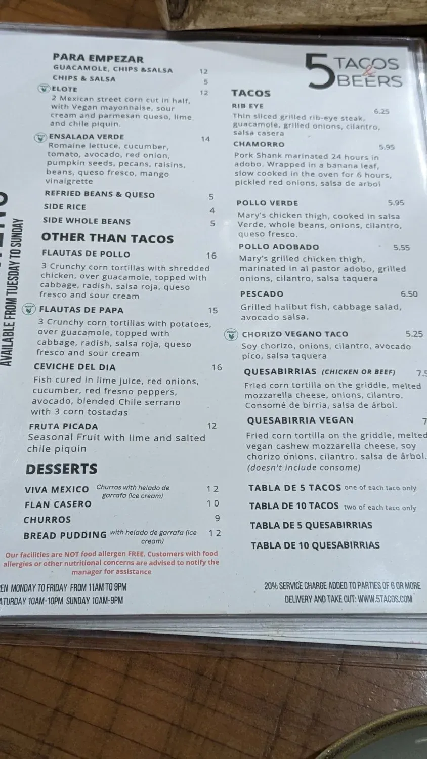 Menu 6