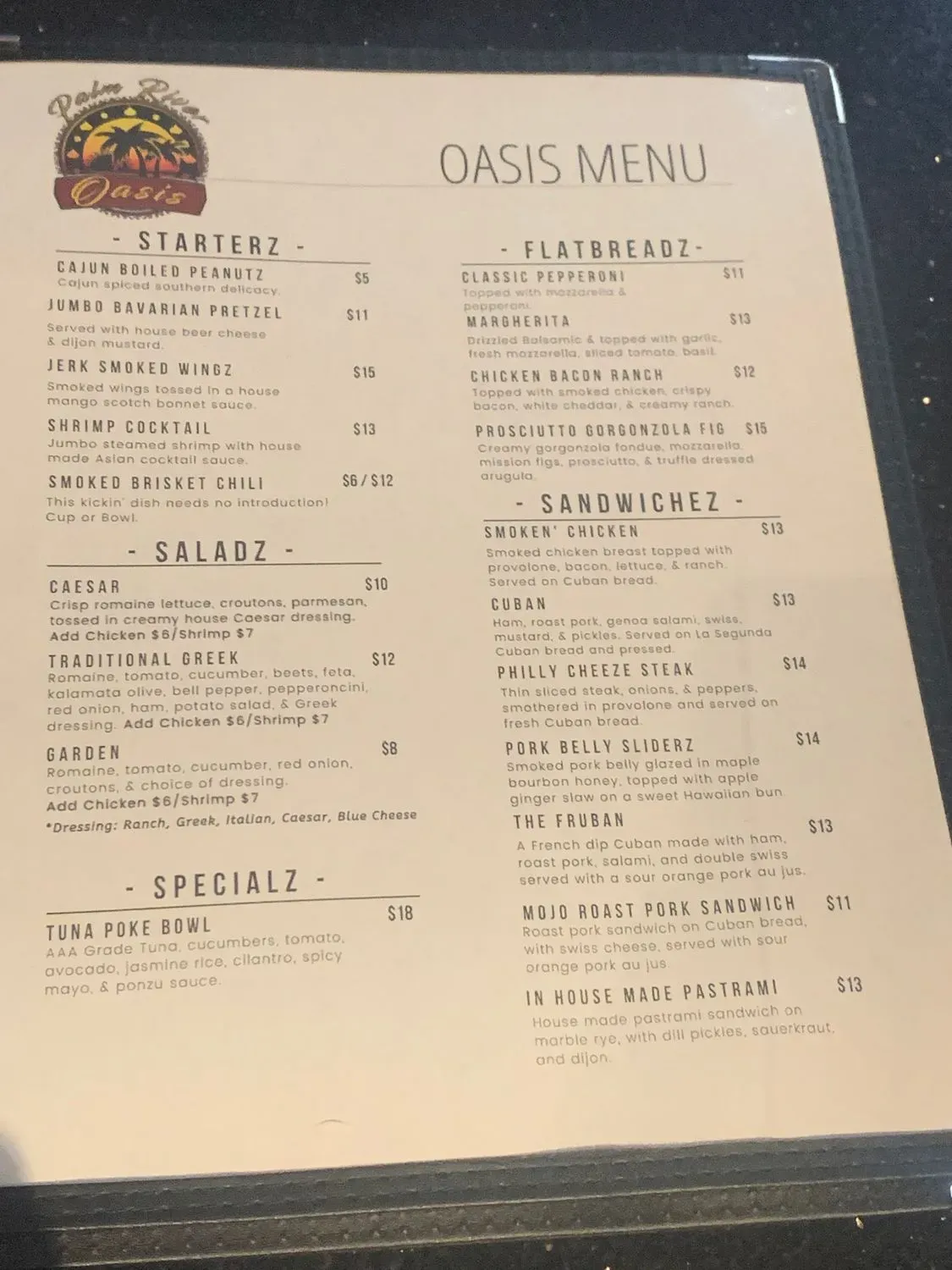 Menu 1