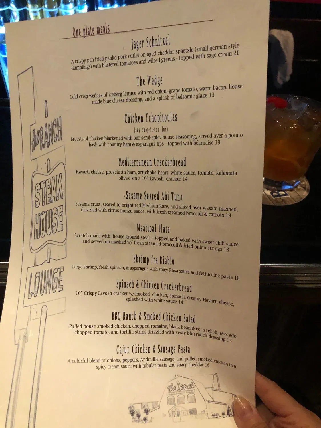 Ranch Steakhouse Menu - Updated November 2025