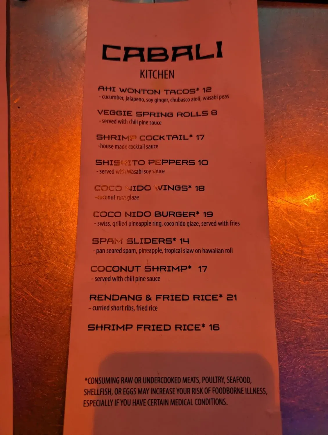 Menu 1