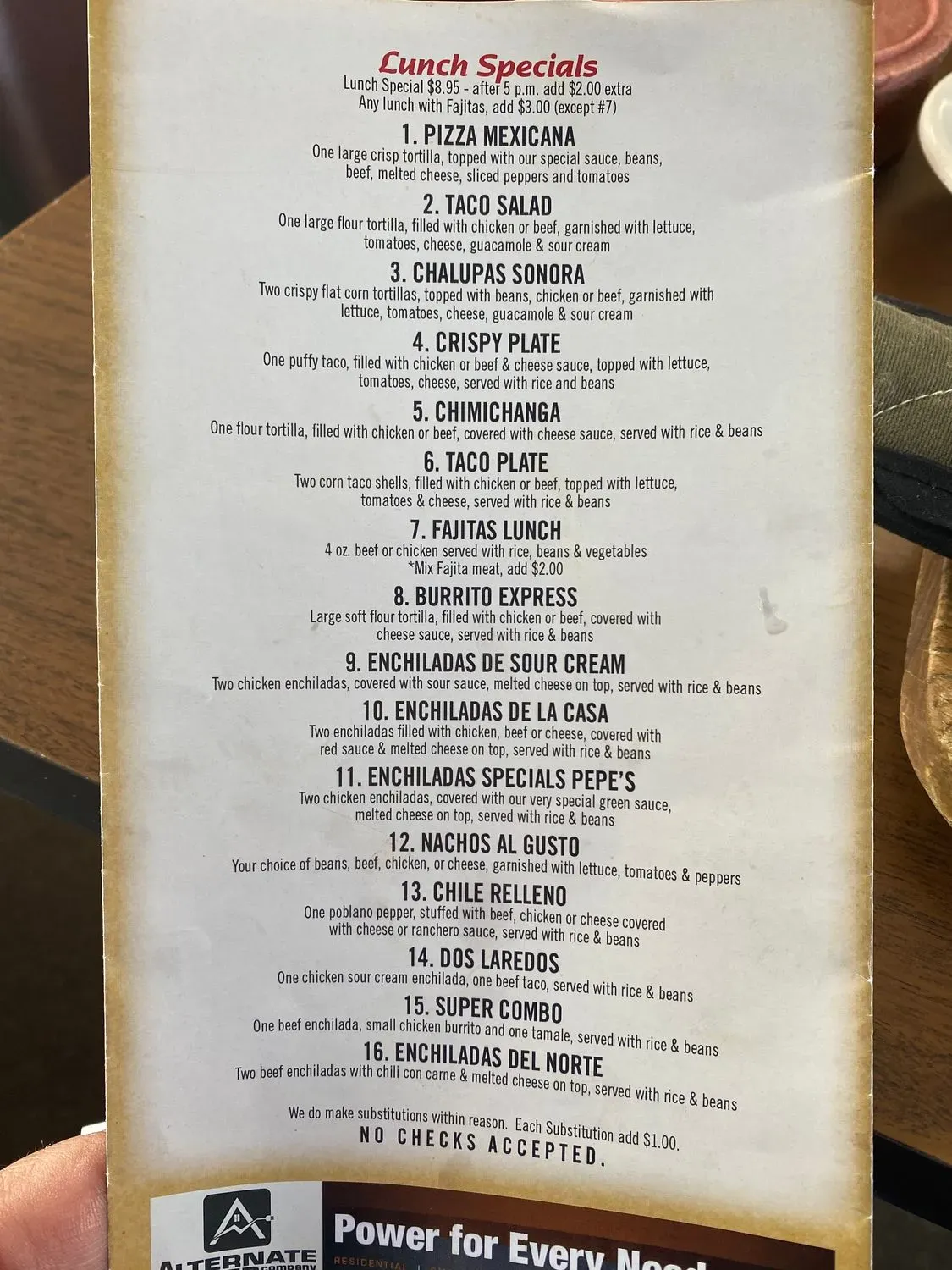 Menu 1