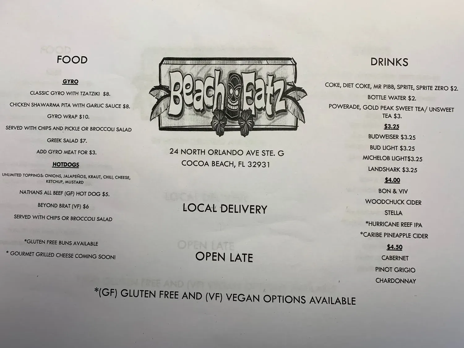 Menu 1