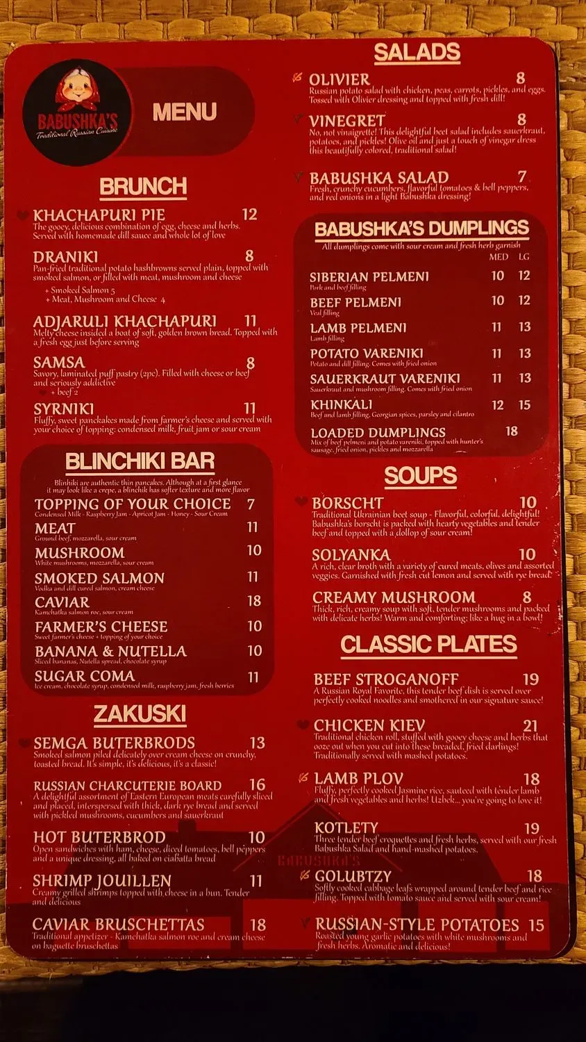 Menu 1