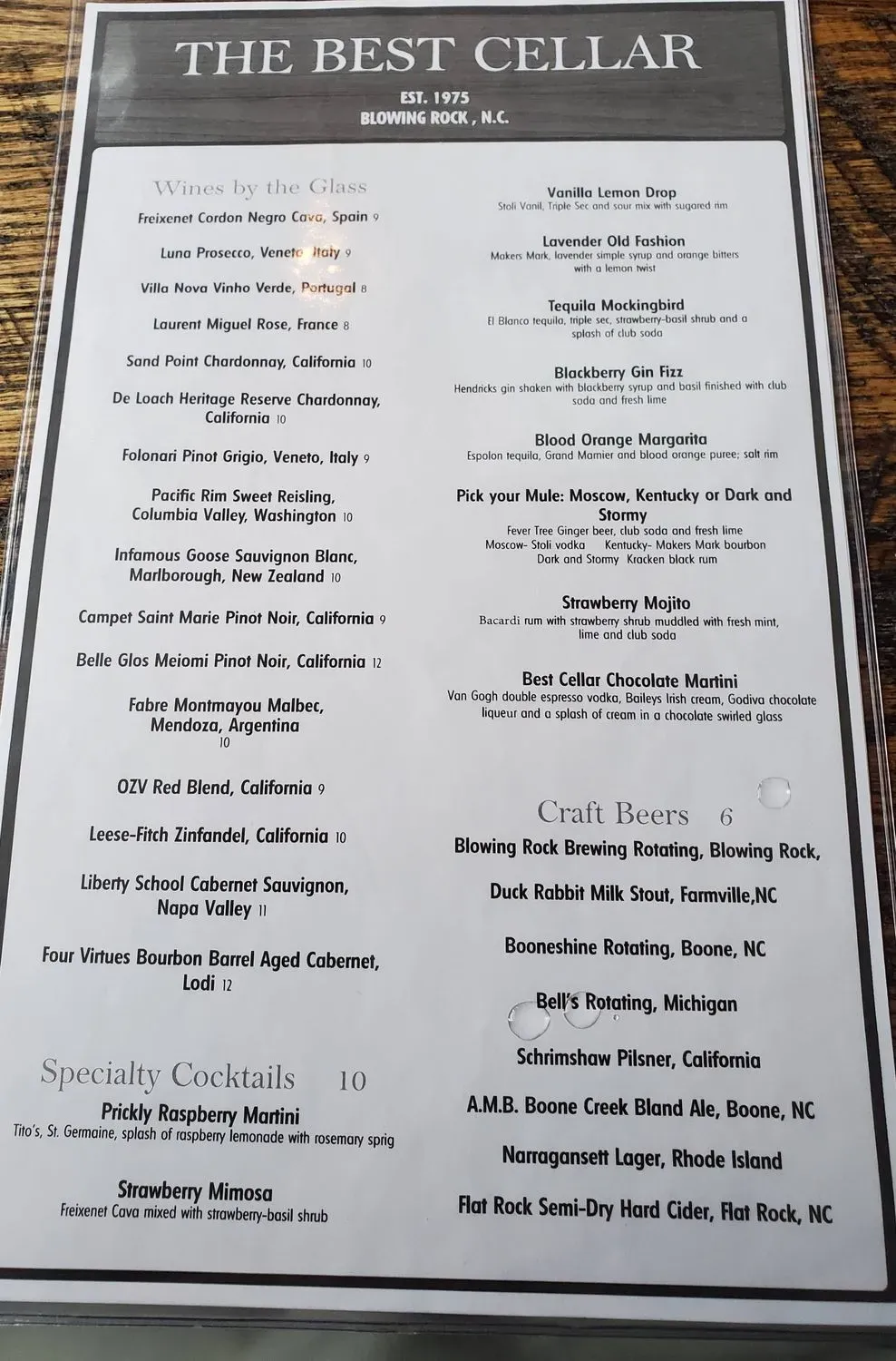 Menu 1