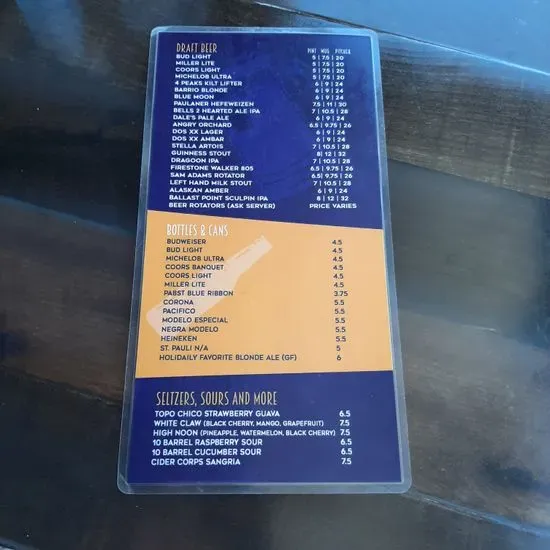 Menu 1