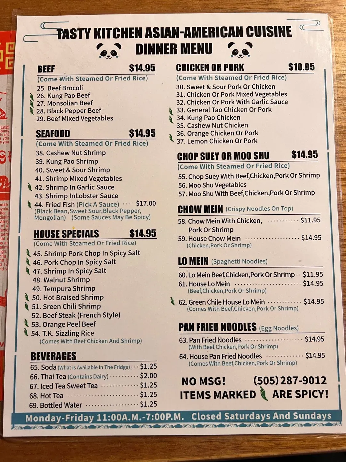 Menu 1