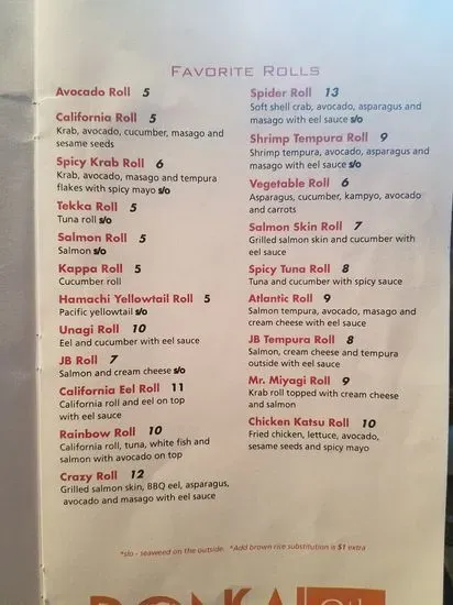 Menu 6