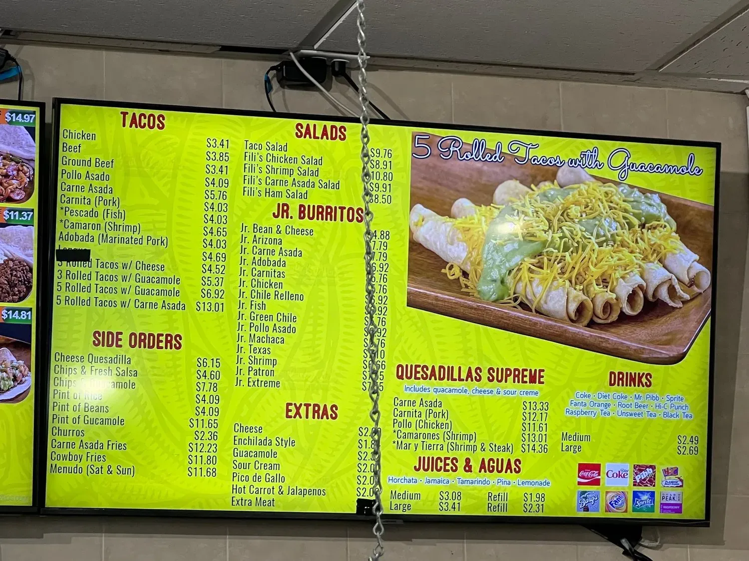 Filiberto's Mexican Food Menu - Updated November 2025