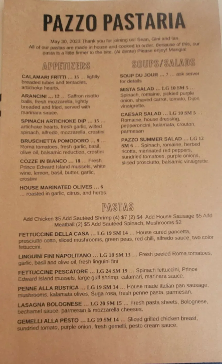 Menu 5