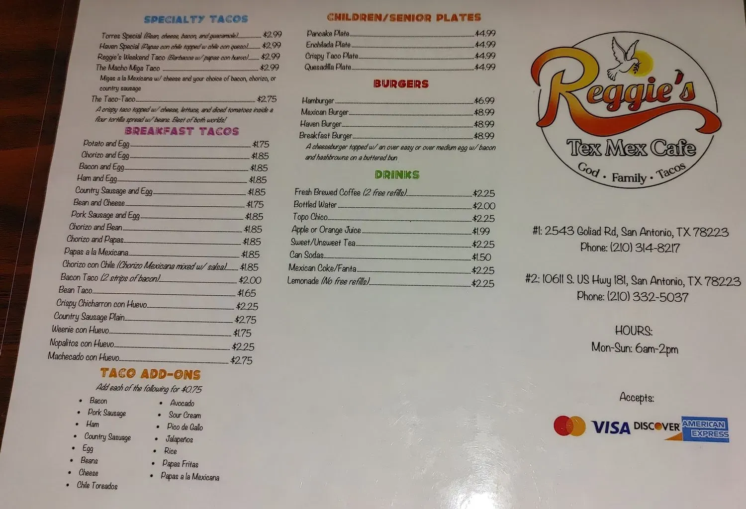 Menu 1