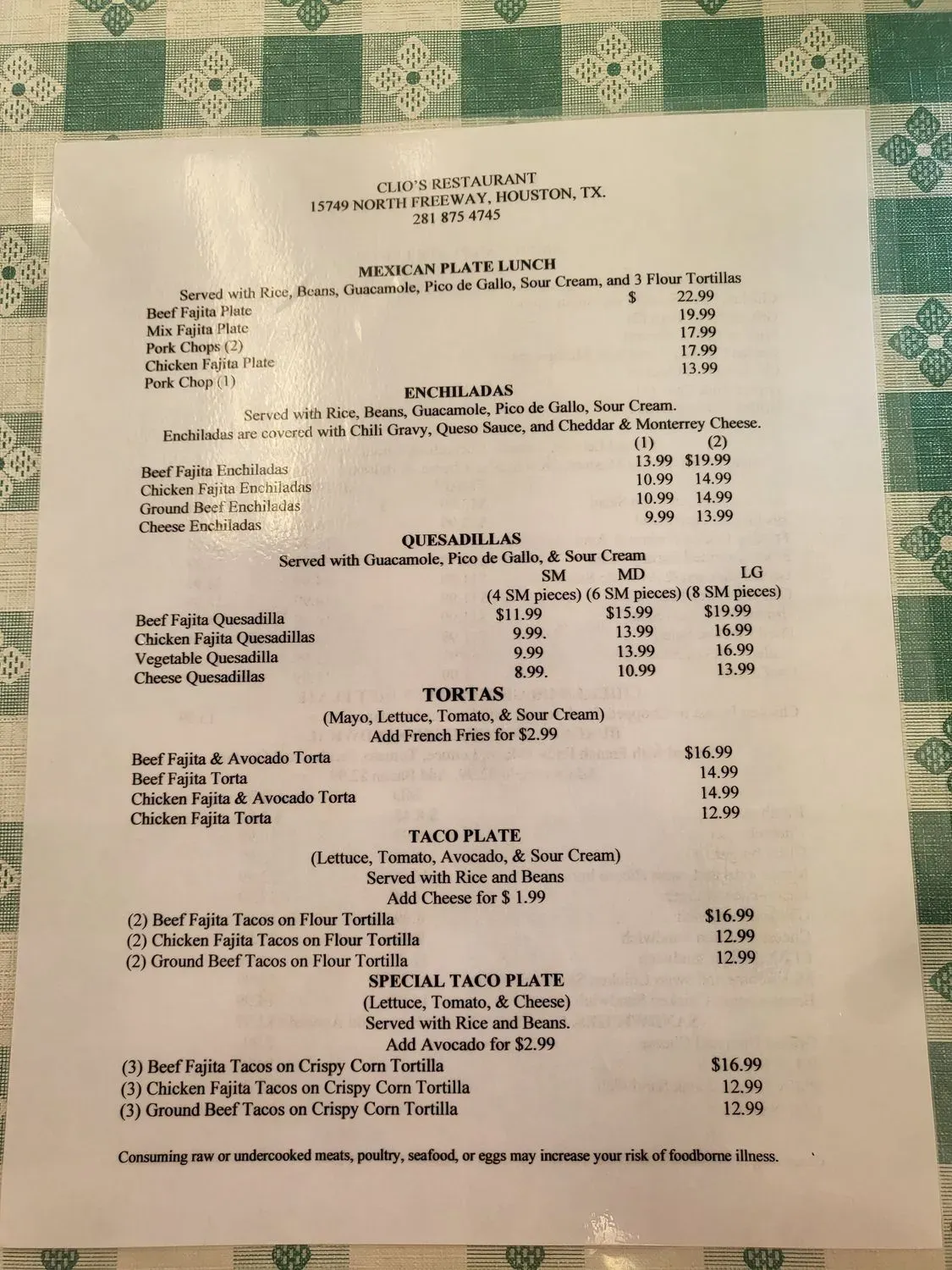 Menu 1