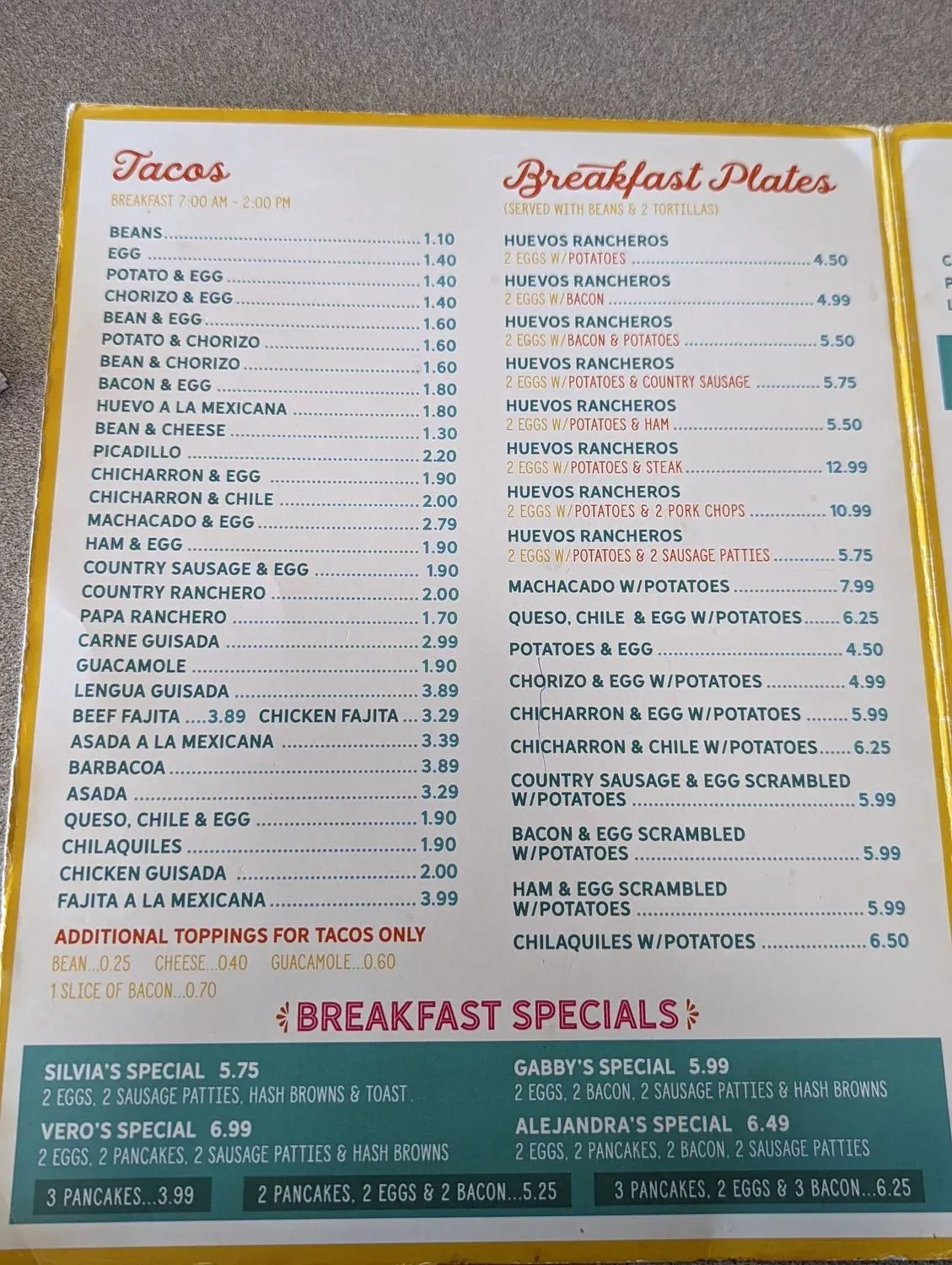 Menu 5