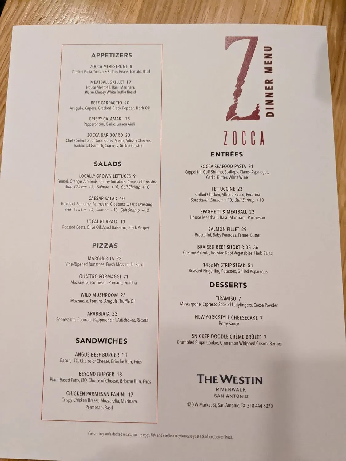 Menu 1