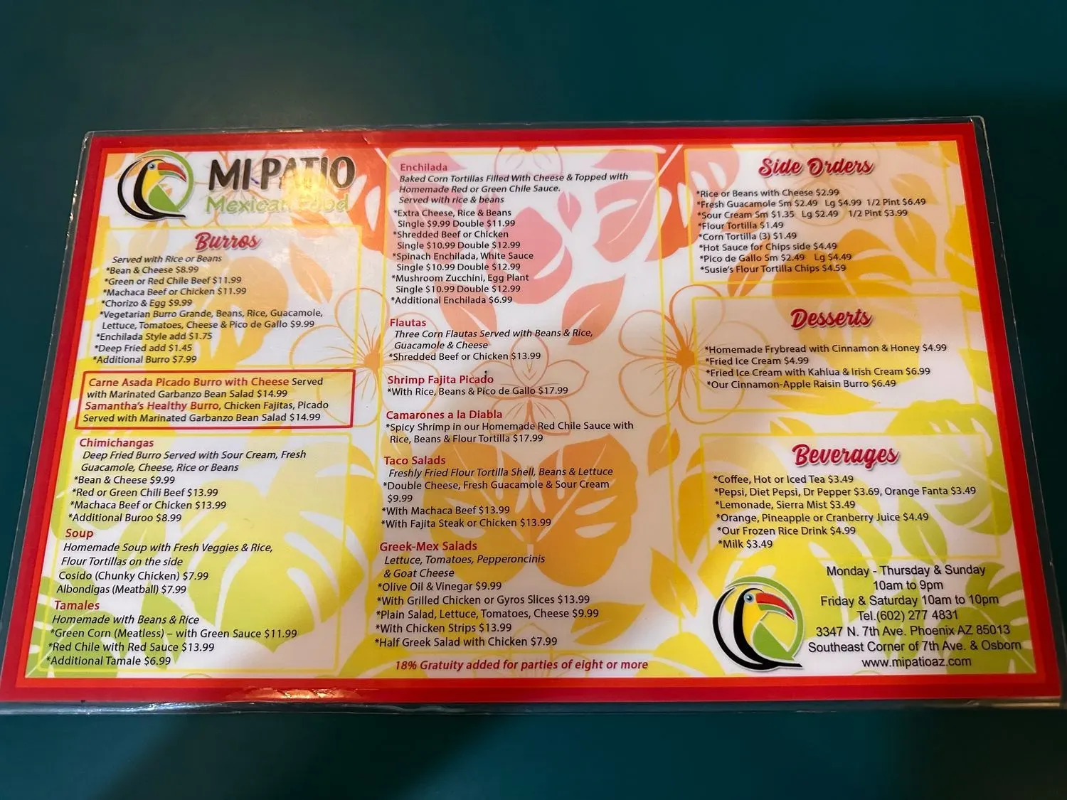 Menu 1