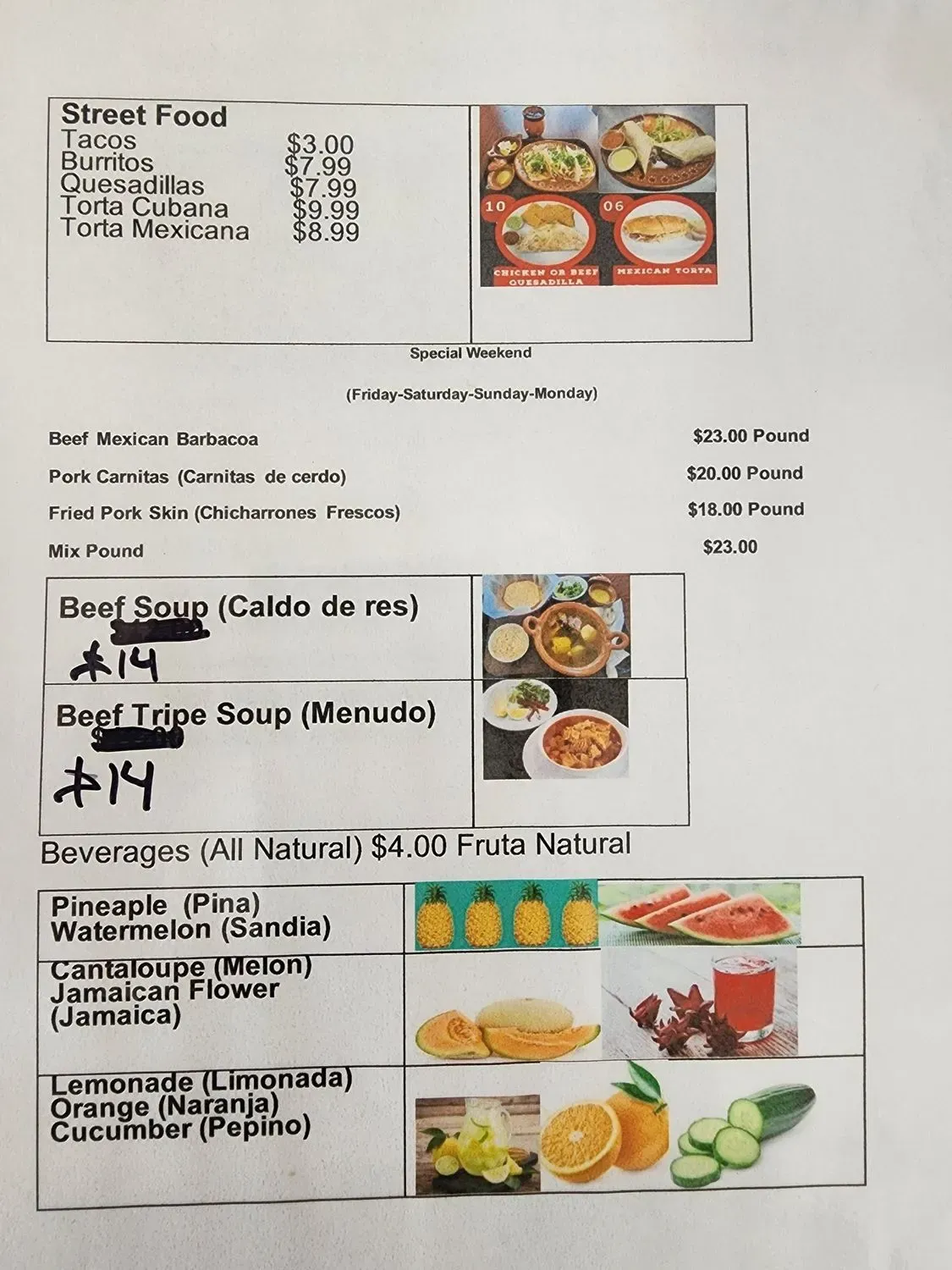 Menu 1