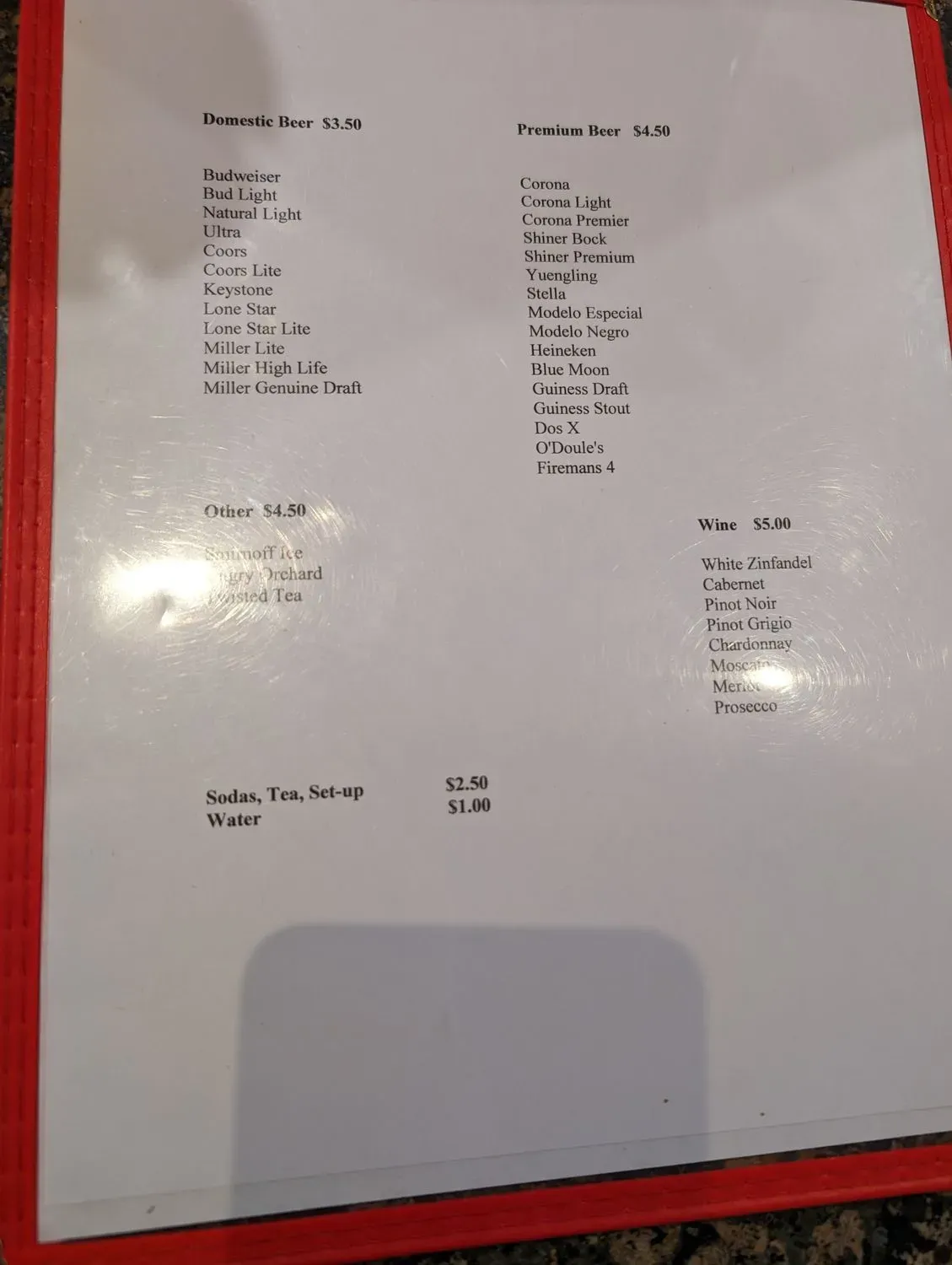 Menu 1