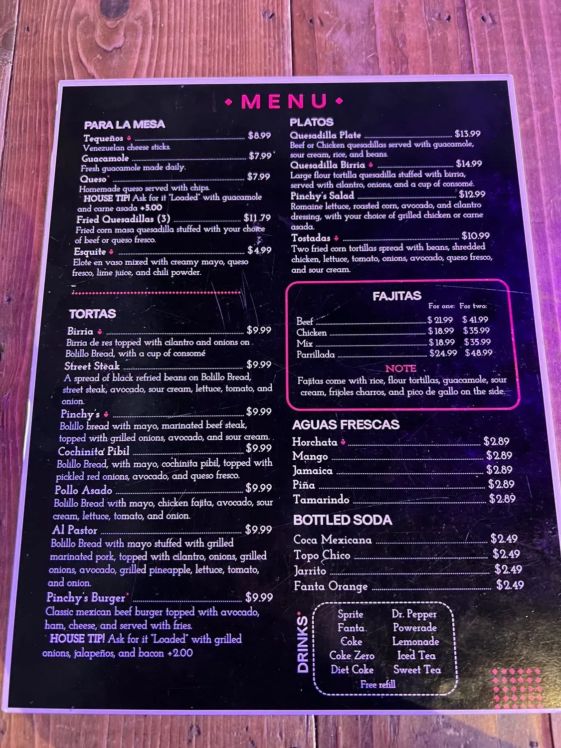 Menu 1