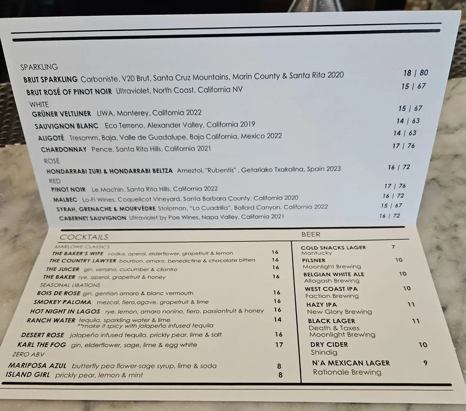 Menu 2