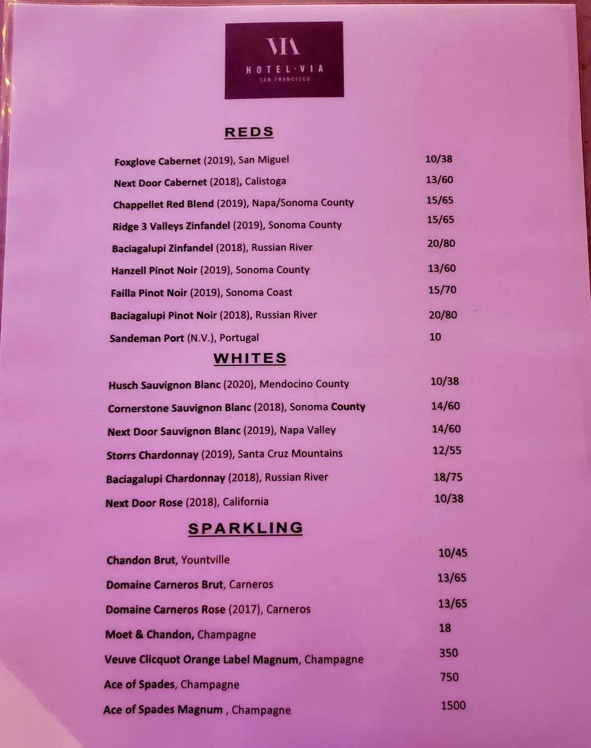 Menu 1