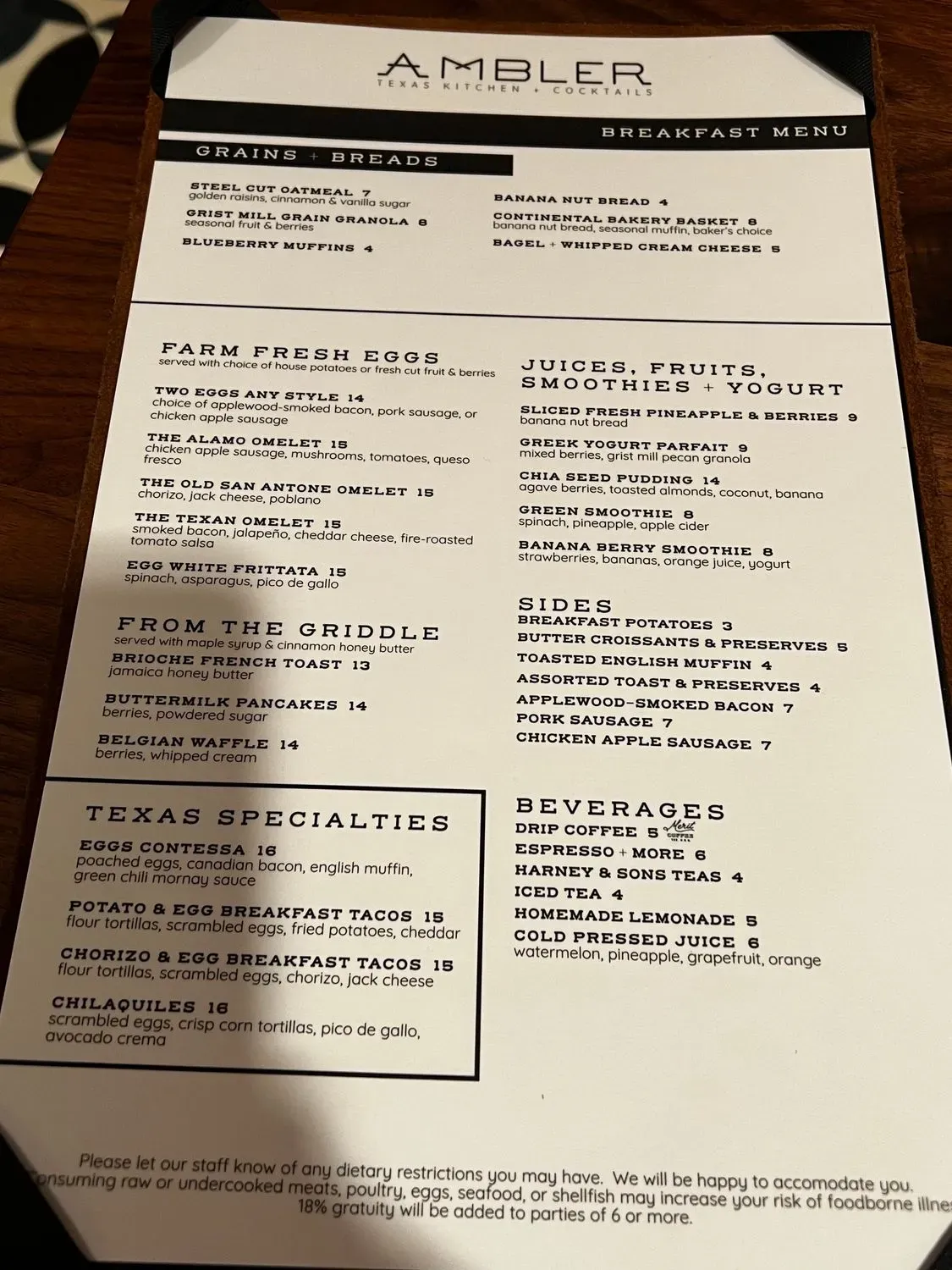 Menu 1