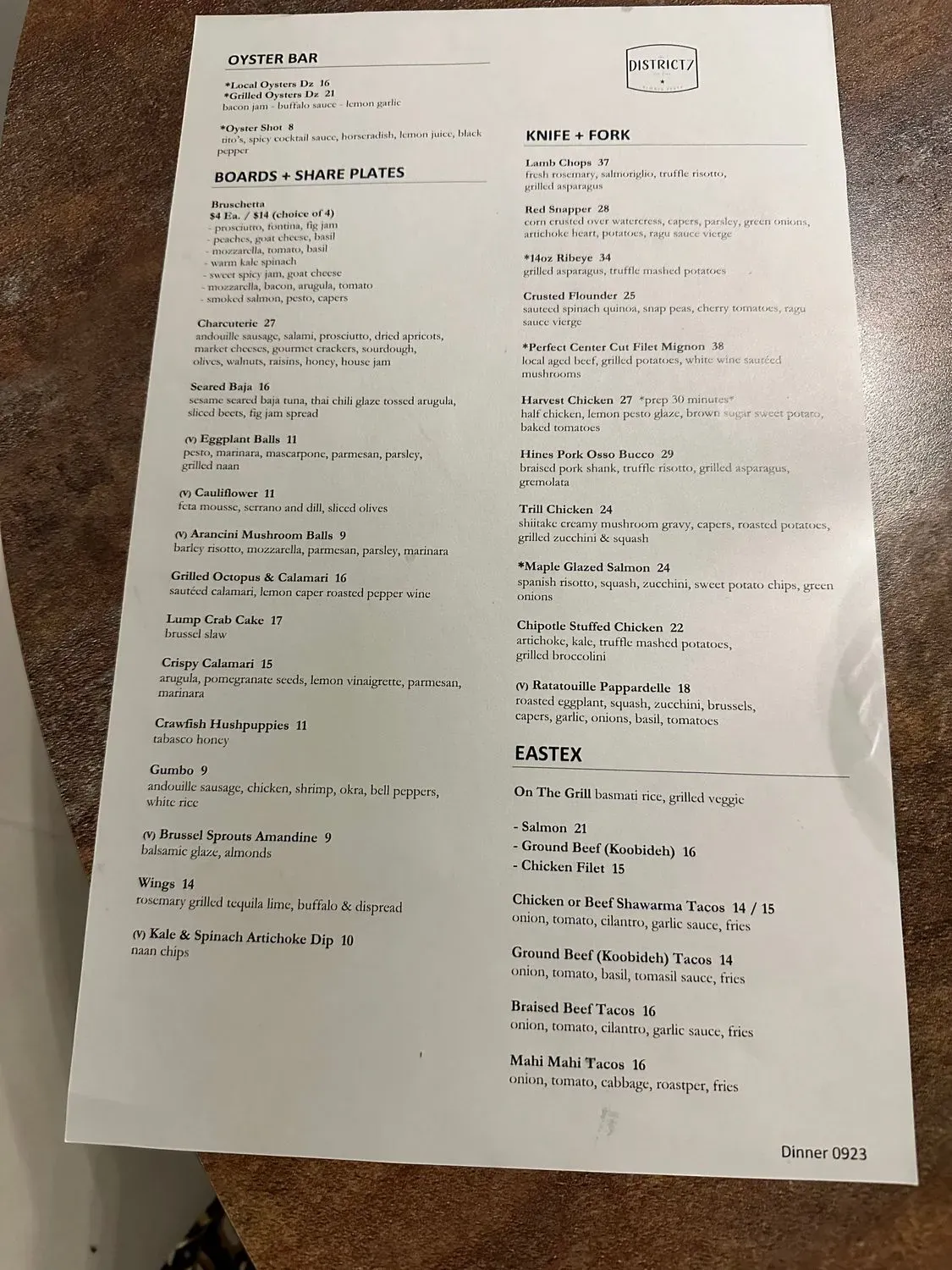 Menu 6