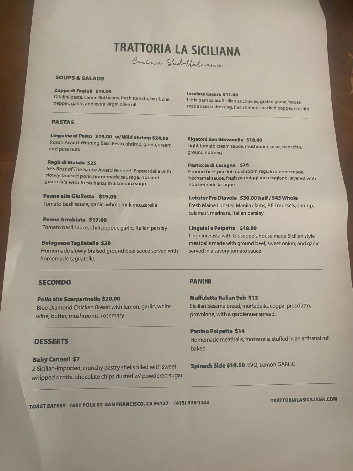 Menu 1