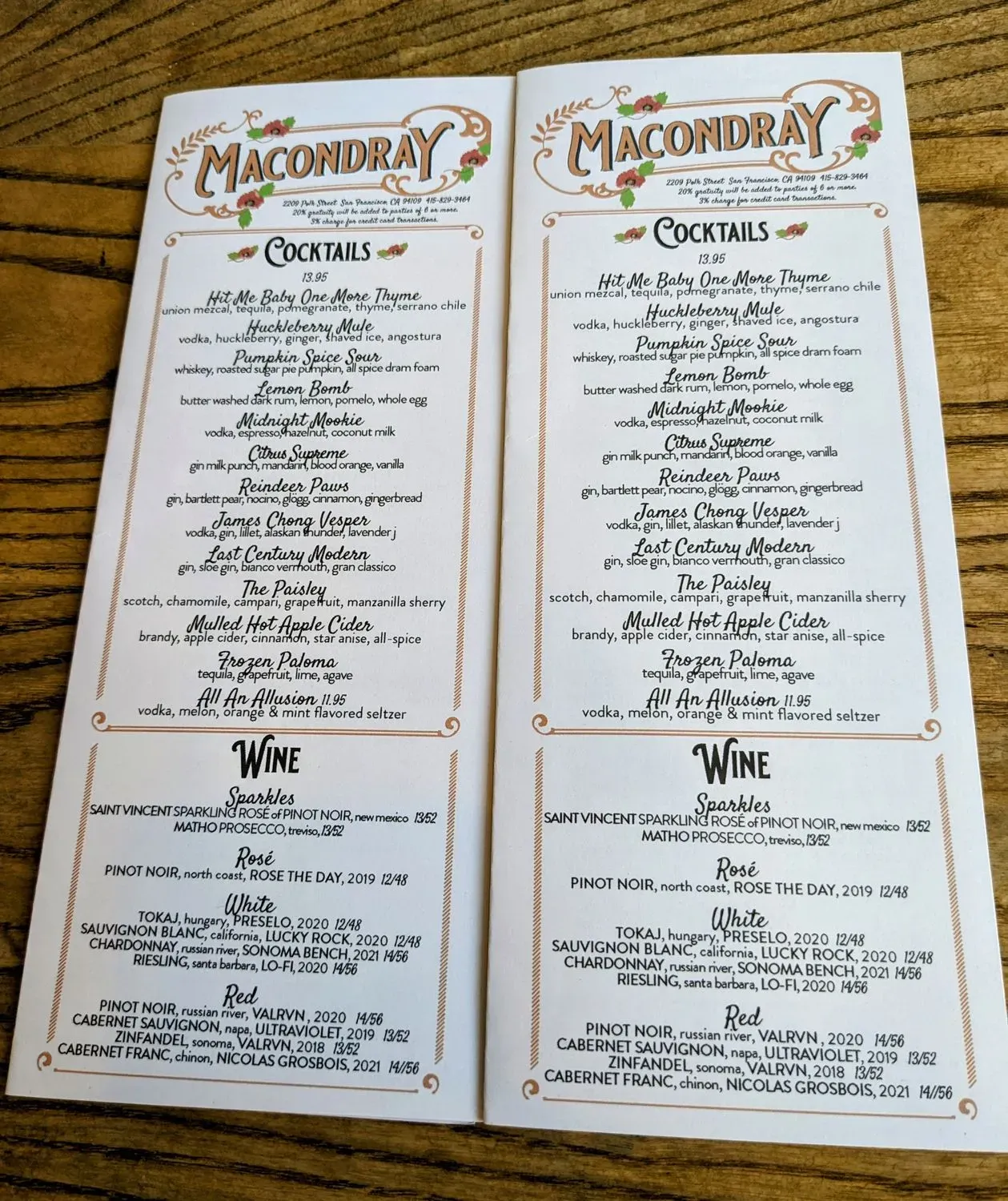 Menu 1