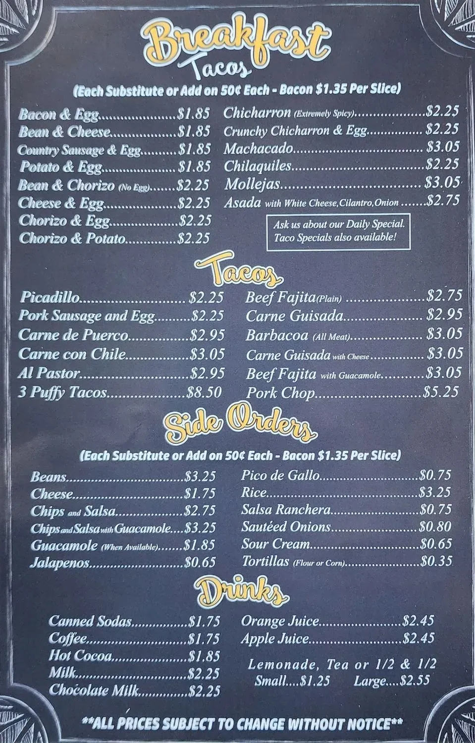 Menu 1