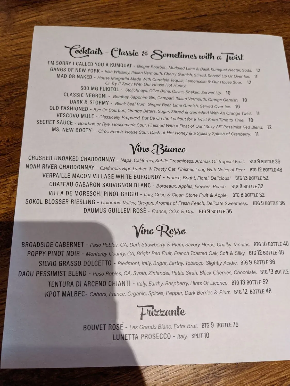 Menu 1