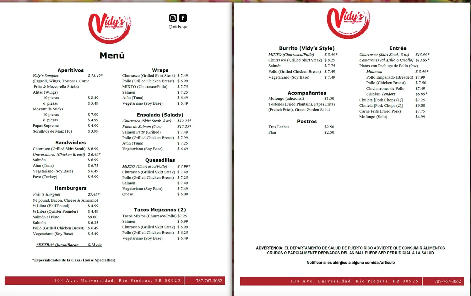 Menu 1