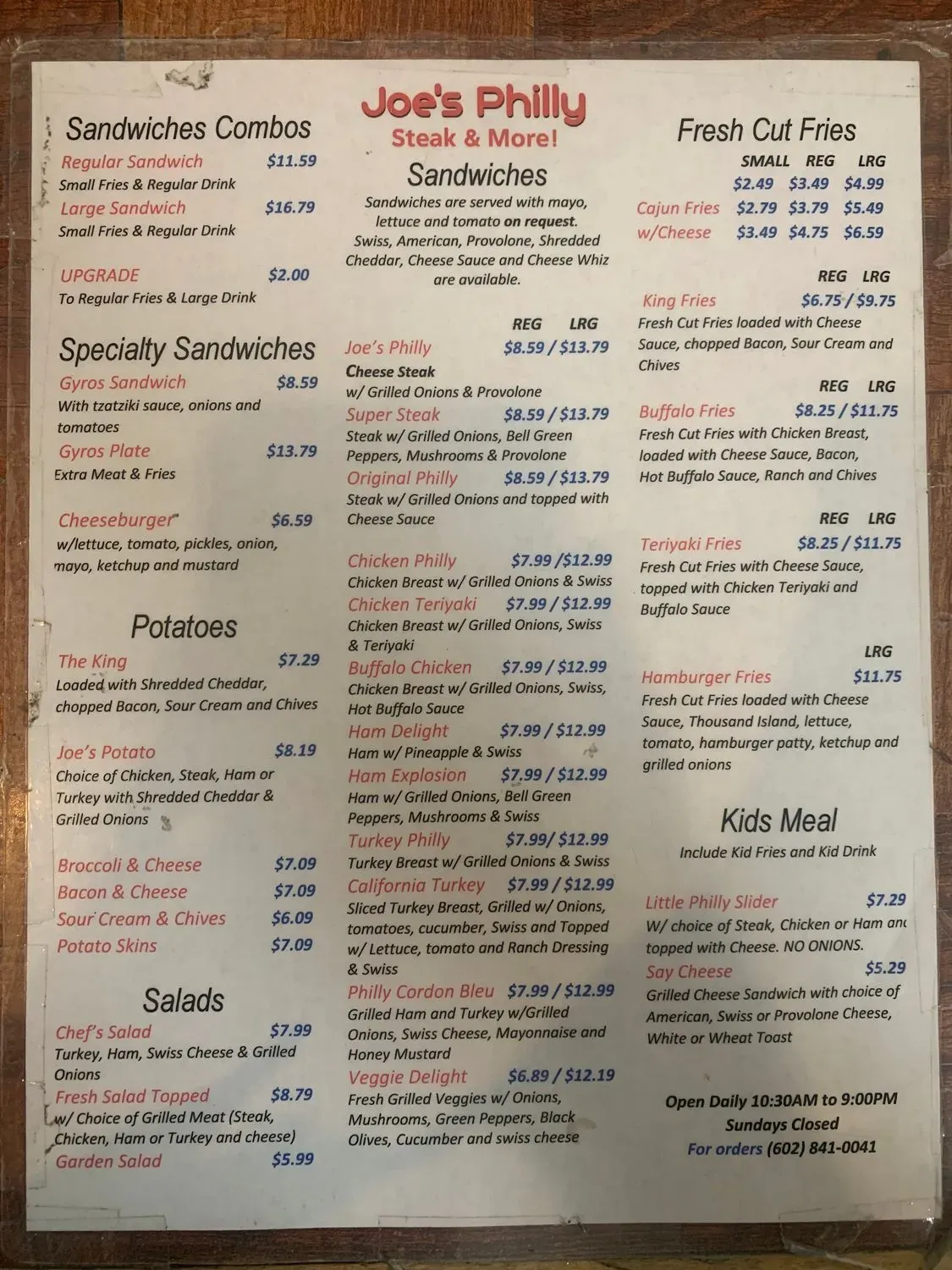 Menu 5