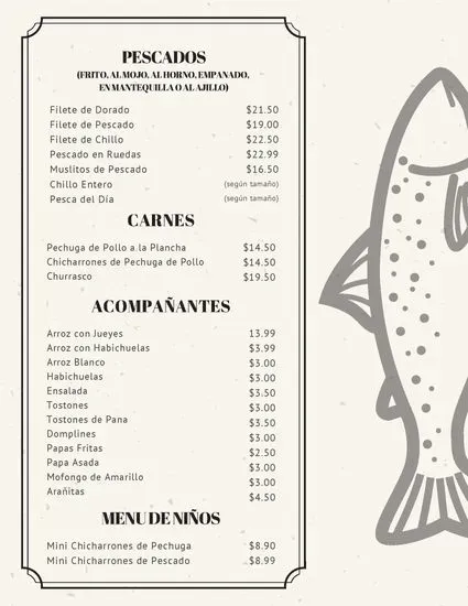 Restaurante El Dorado Menu | Salinas, Salinas | Checkle