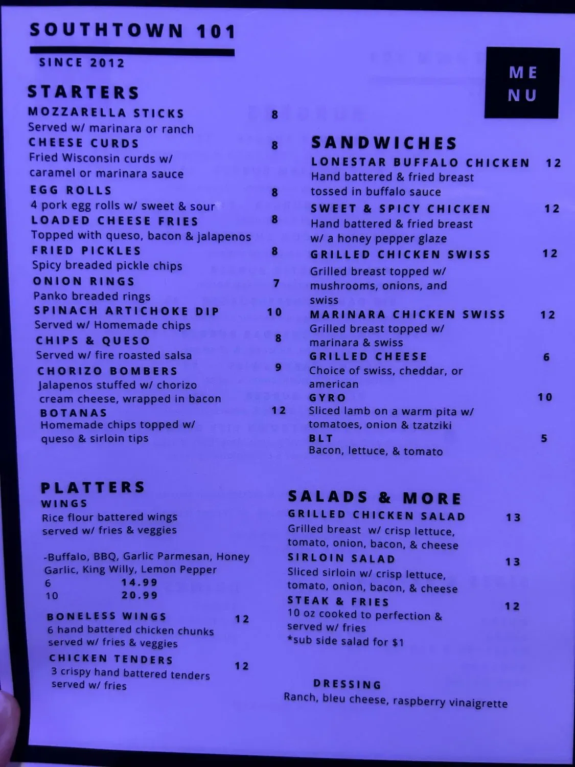 Menu 5