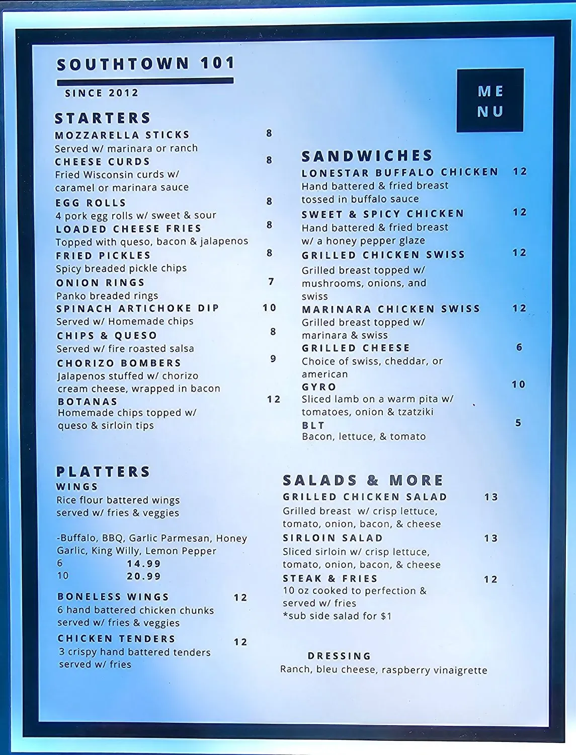 Menu 1