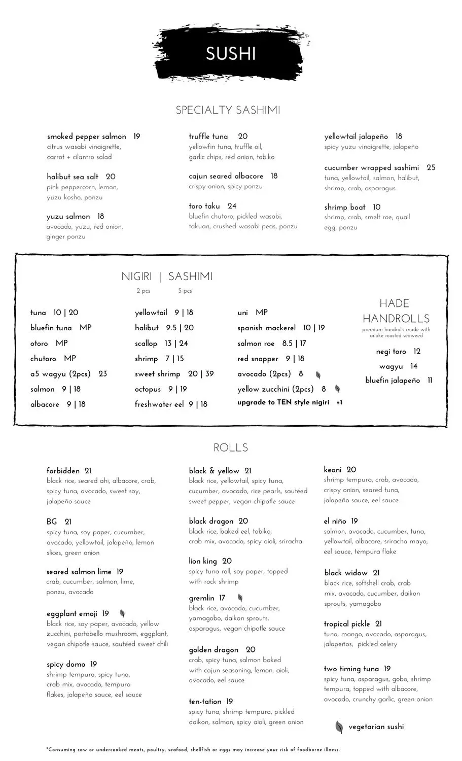 Menu 1