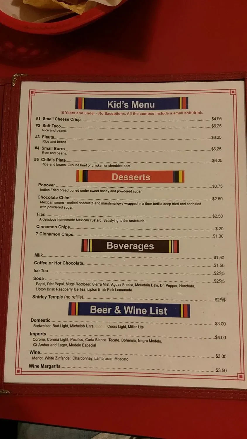 Menu 5