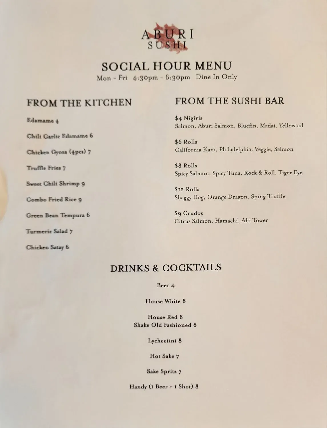 Menu 5