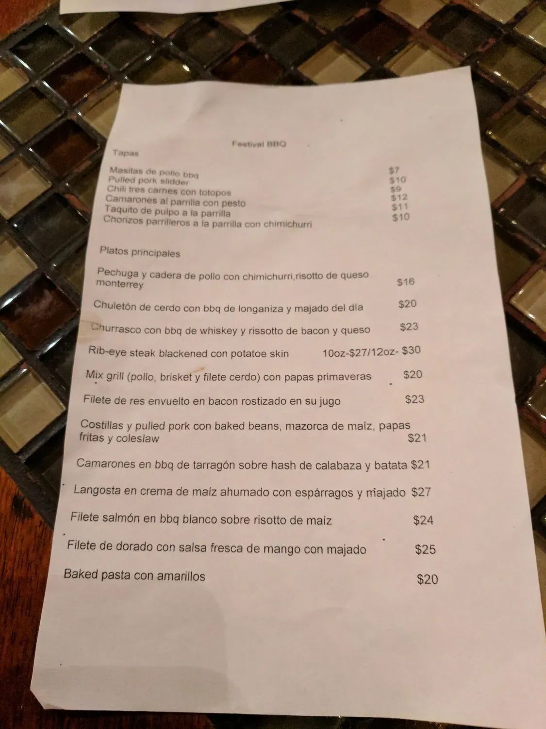 Menu 5