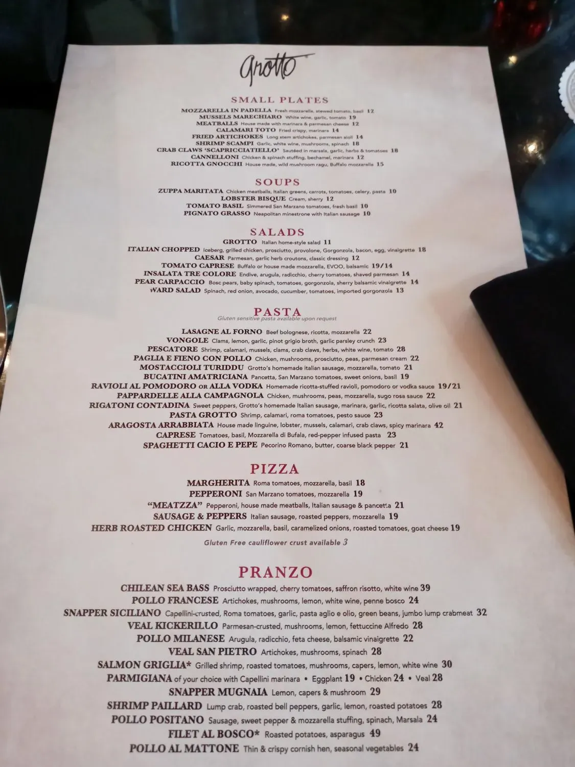 Menu 1