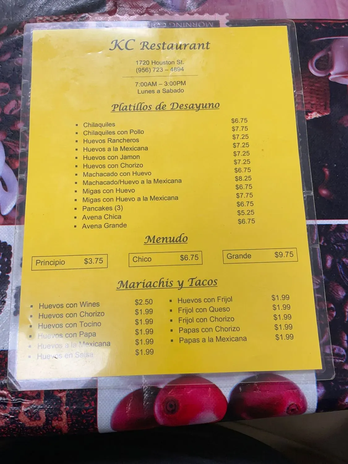 Menu 2