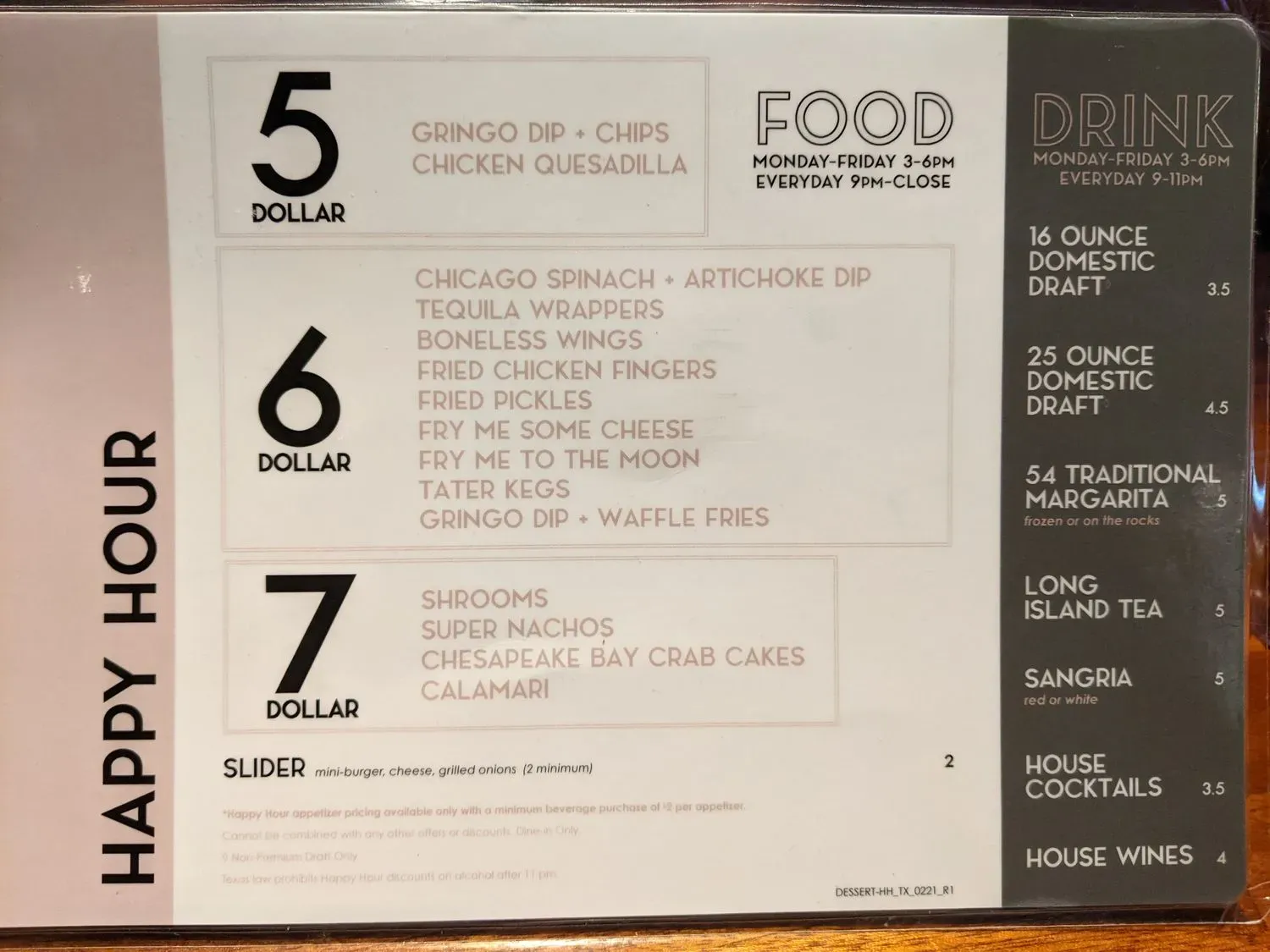 Menu 5