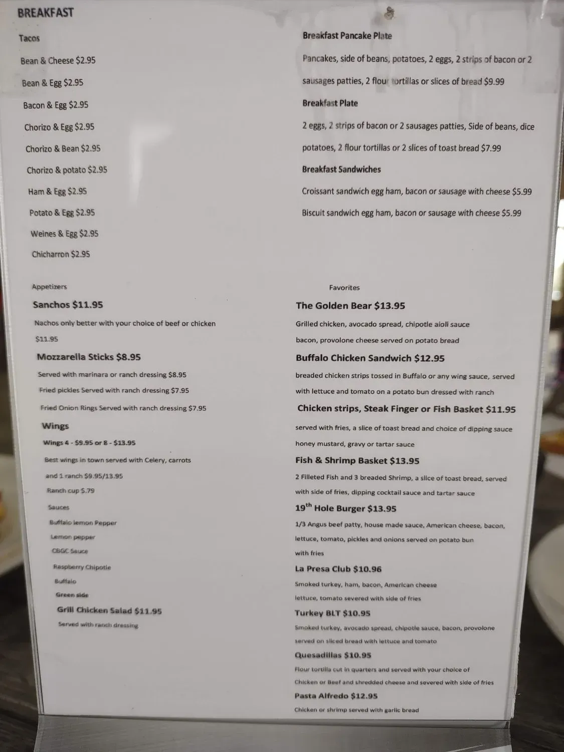 Menu 1