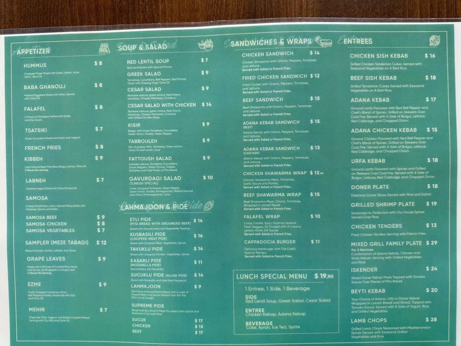 Menu 5