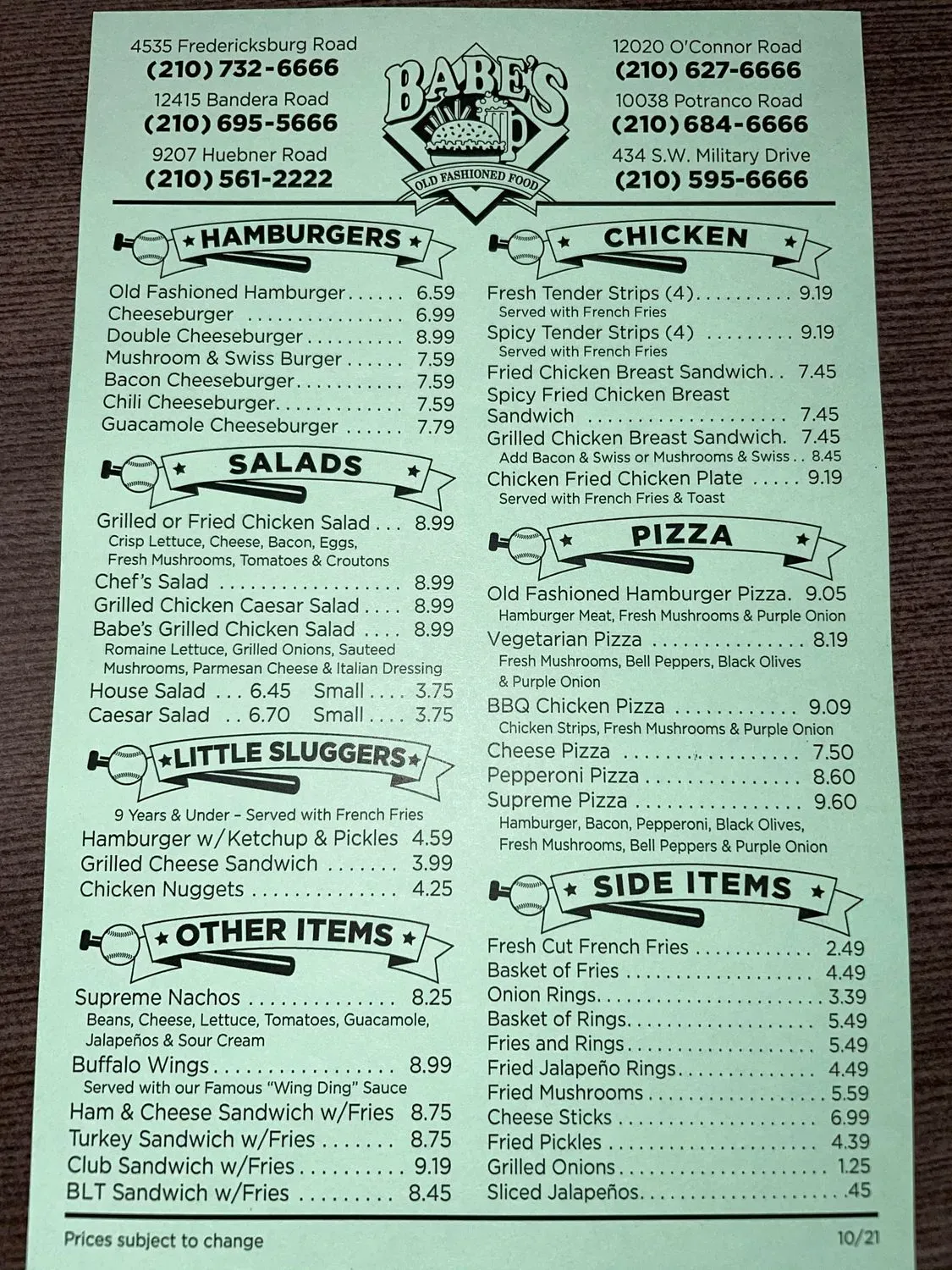 Menu 1