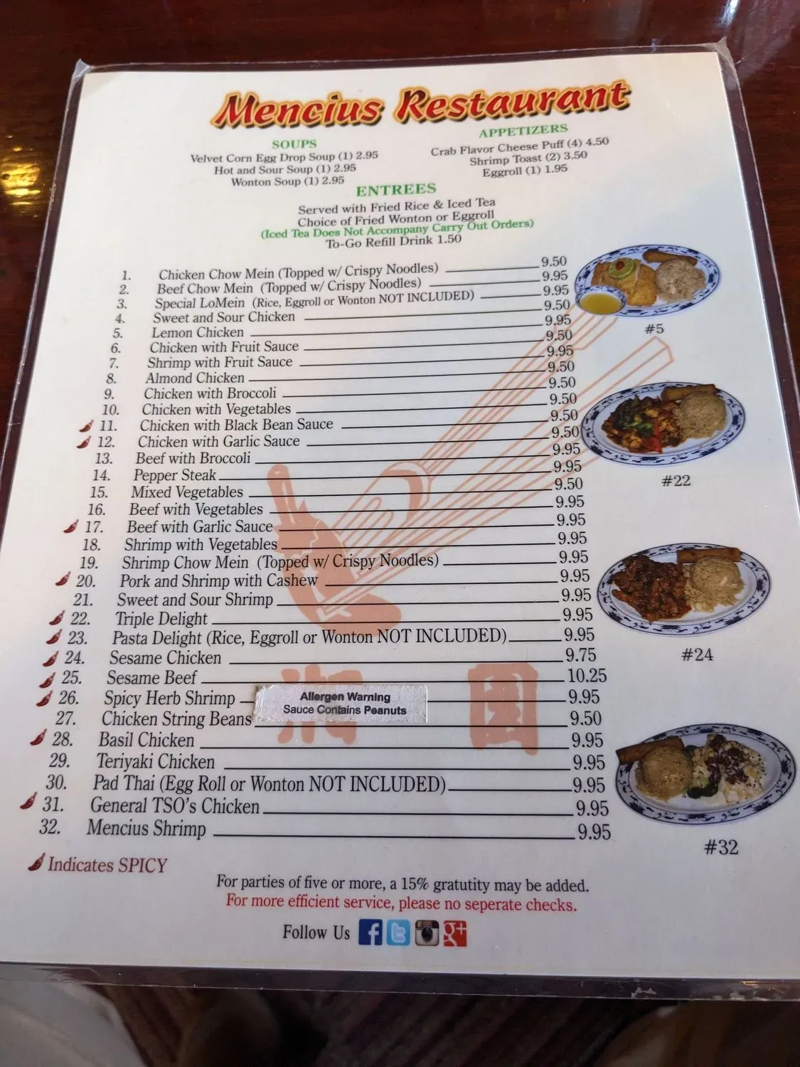 Menu 5