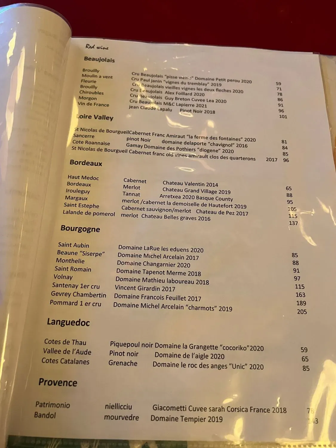 Menu 5