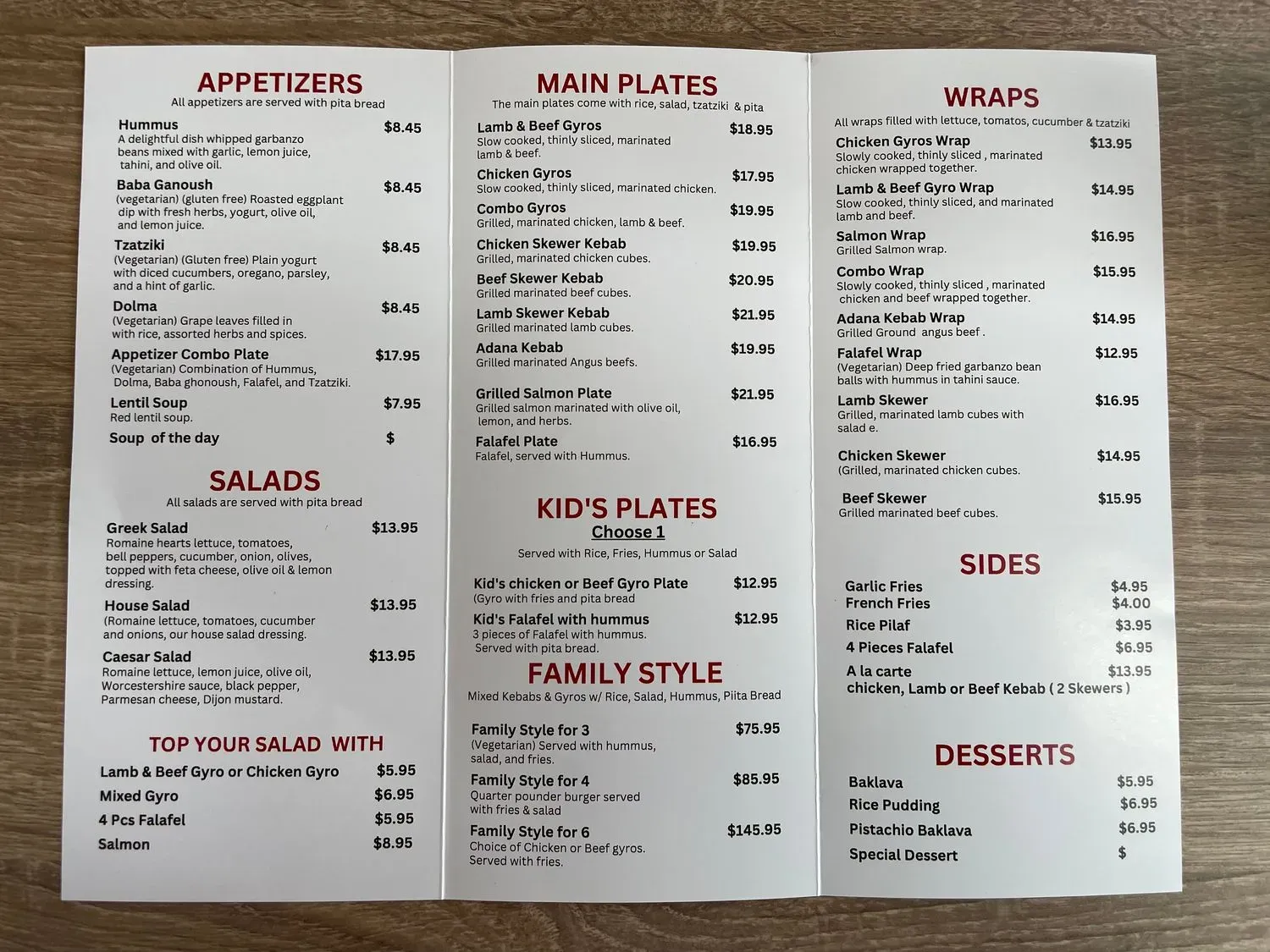 Menu 4