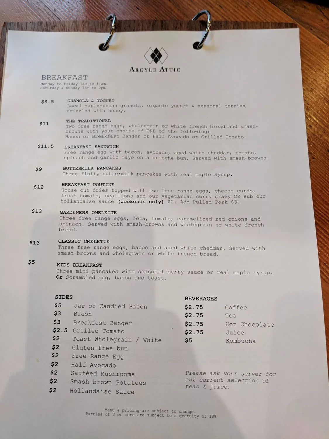 Menu 1